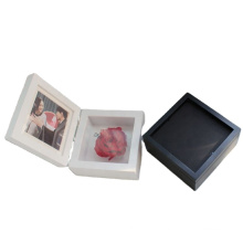 high quality Eco-friendly wood shadow box DIY picture frame handmade wood deep picture frame carved with glass